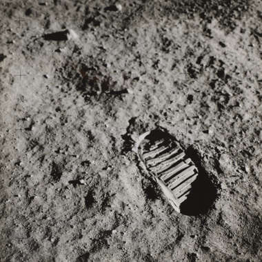 Buzz_Aldrin's Fußabdruck auf dem Mond